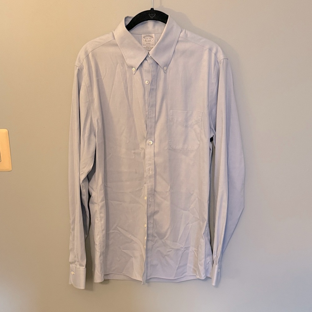 Brooks Brothers Soho Men's Sky Blue Dress Shirt- Non Iron